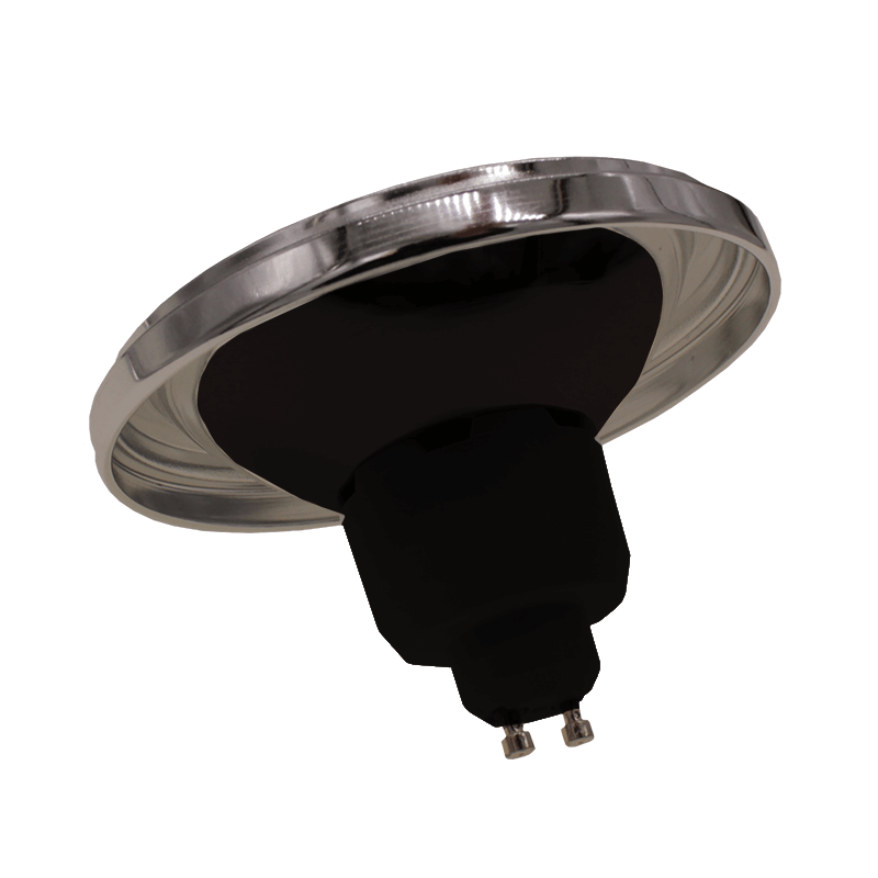 LED AR111 GU10 Spot | Zwart | 12W | 2700K | 24&deg;