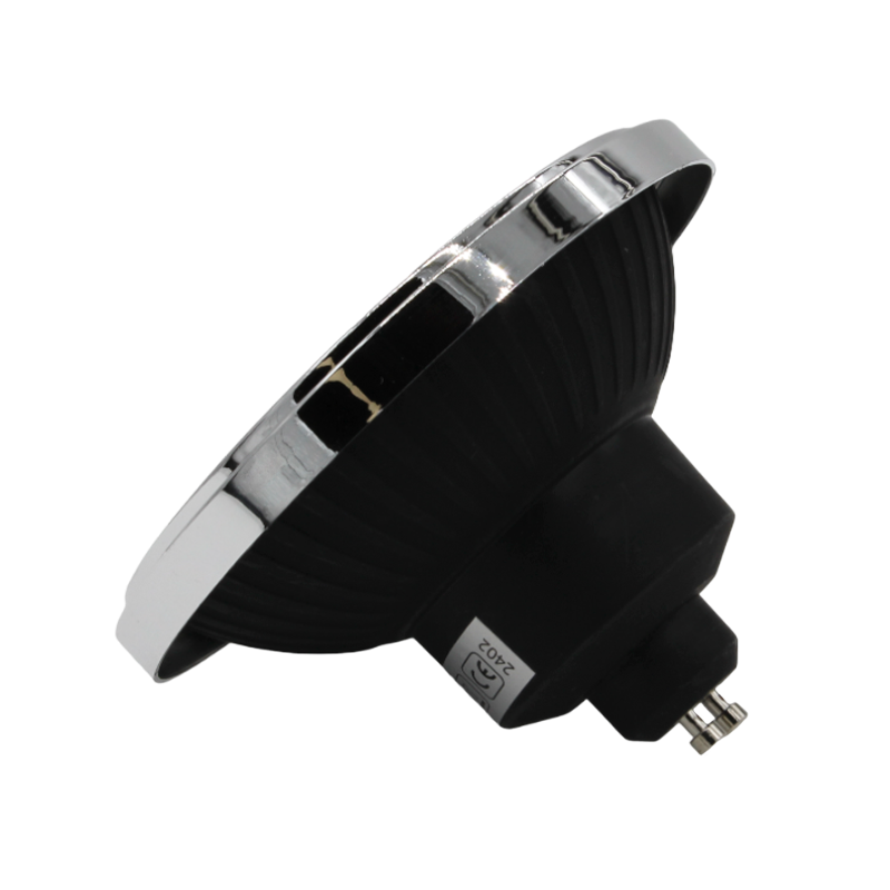 LED AR111 GU10 Spot | Zwart | 12W | 2700K | 45&deg;