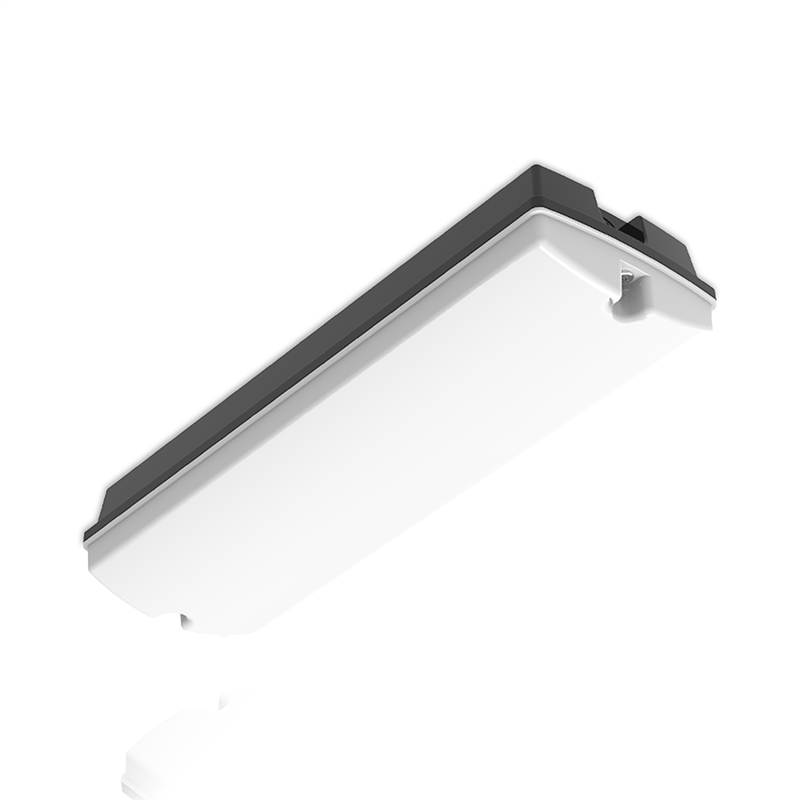 LED Bulkhead PAN | 3W | IP65 | Zwart | 4000K | Milky Cover