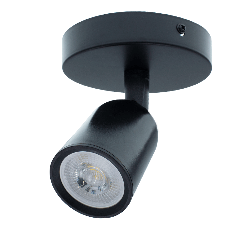 Plafondarmatuur Locaste | 1x GU10 | Zwart