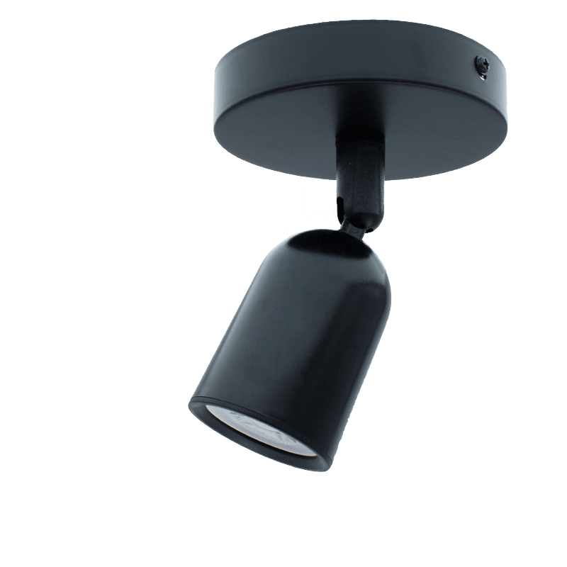Plafondarmatuur Locaste | 1x GU10 | Zwart