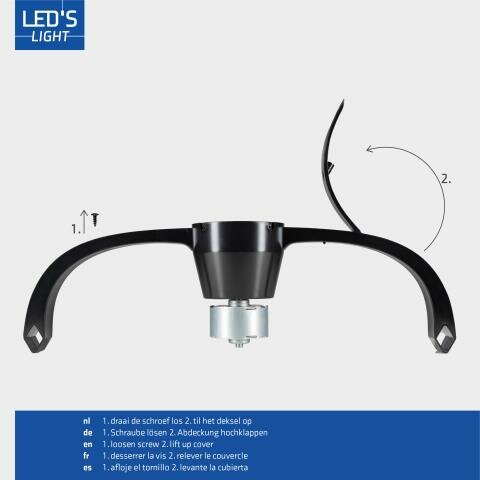 Deckenventilator XL mit LED | &Oslash;736 mm | 65W | Fernbedienung