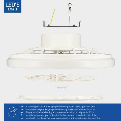 Ceiling Fan with LED Light | 48 cm | Mechanical