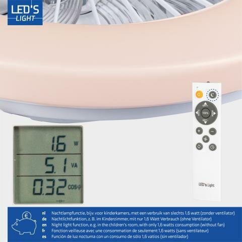 Ceiling Fan with LED Light | 48 cm | Mechanical