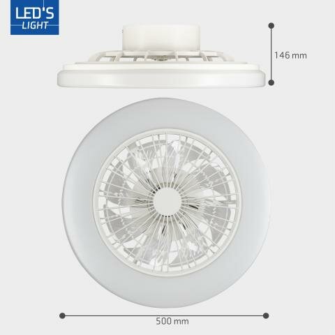 Ceiling Fan with LED Light | 48 cm | Mechanical