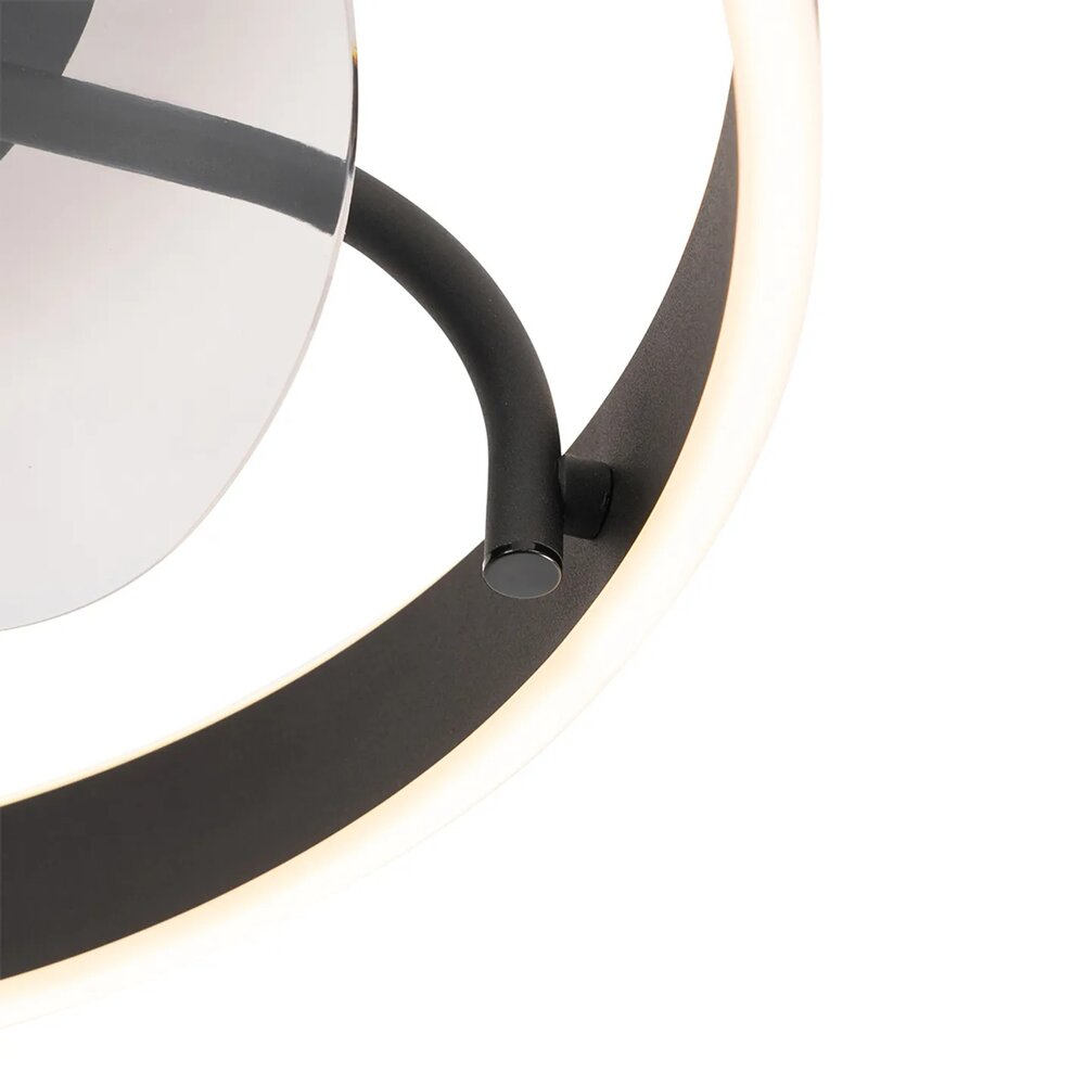 Plafondventilator zwart incl. LED met afstandsbediening