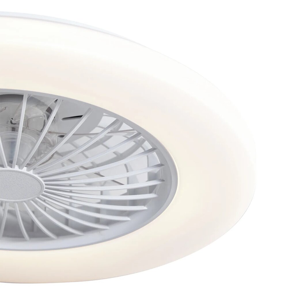 Plafondventilator wit incl. LED met afstandsbediening - ECO