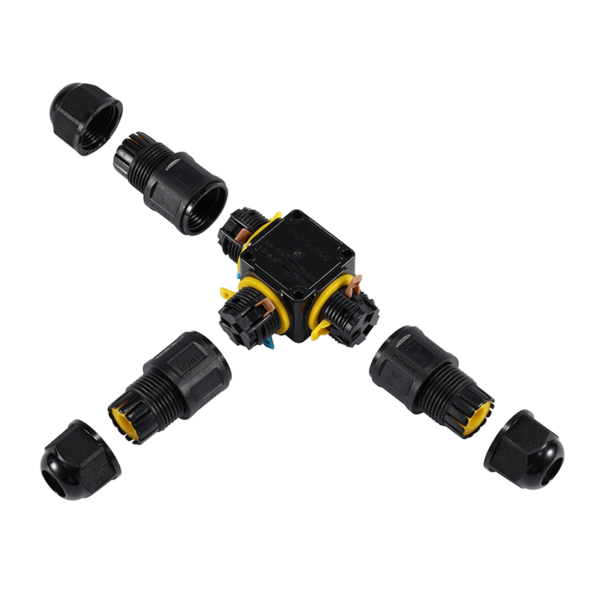 Waterdichte 3-weg kabelconnector voor buitengebruik | IP68 | Voor kabels 4&ndash;11 mm