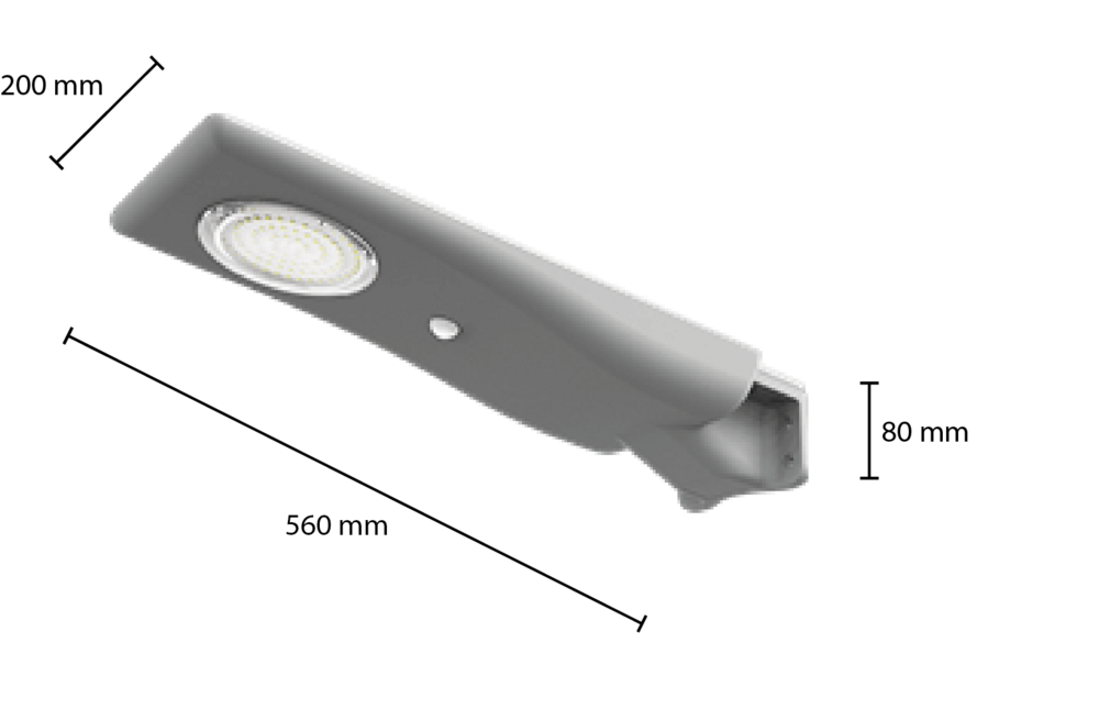 Solar LED Straatlamp met Sensor &ndash; 15W 5000K Daglicht