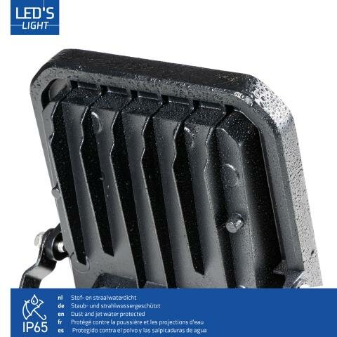 LED floodlight met sensor 50W 4000K 7000lm IP65 Zwart