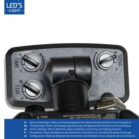 LED floodlight met sensor 50W 4000K 7000lm IP65 Zwart