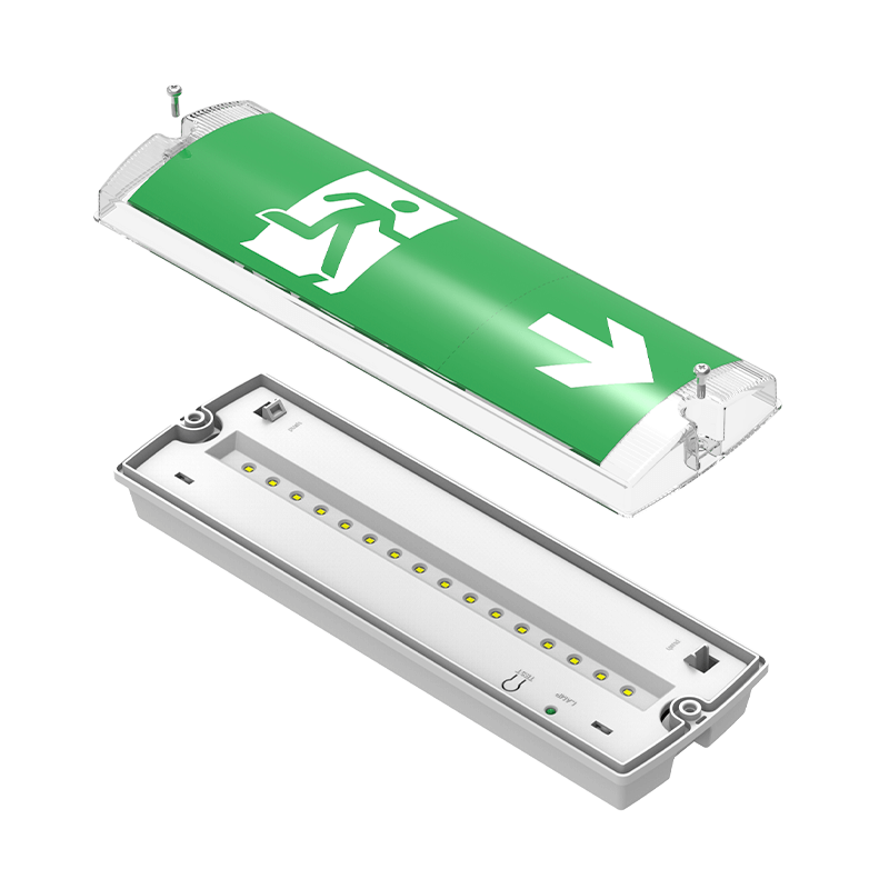 Noodverlichting wand-/plafondarmatuur wit 3W met pictogramme