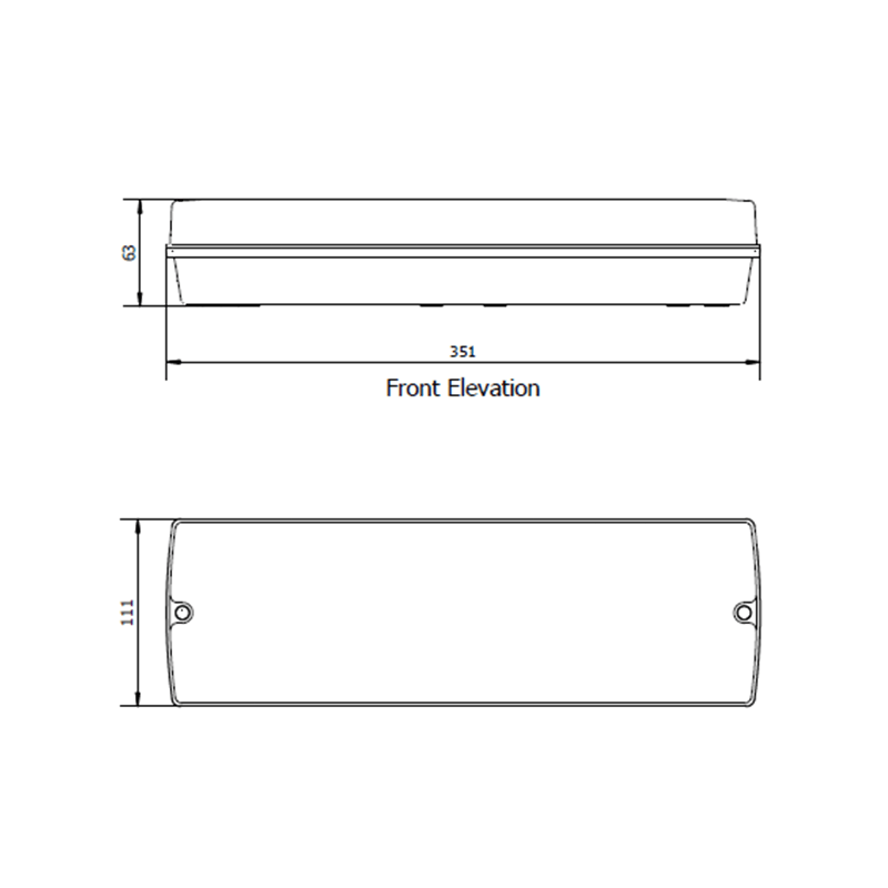 Noodverlichting wand-/plafondarmatuur wit 3W met pictogramme