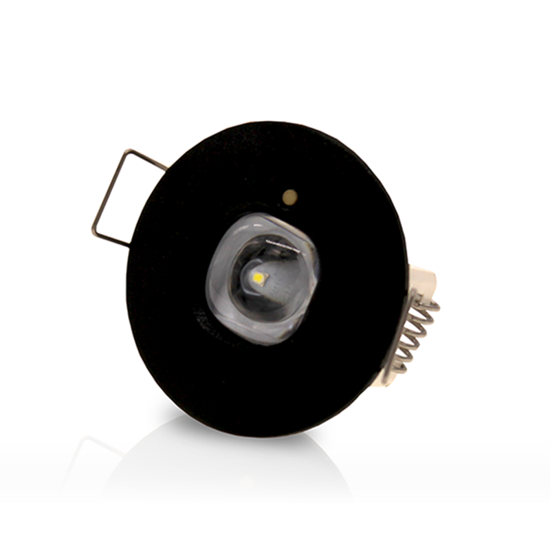 Noodverlichting inbouwspot zwart 3W