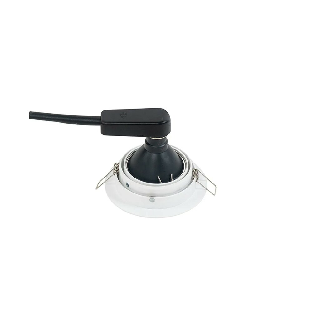 Mat witte ronde inbouwspot richtbaar 12 cm