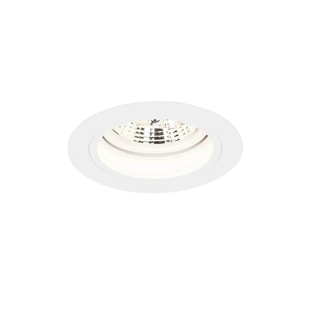 Mat witte ronde inbouwspot richtbaar 12 cm