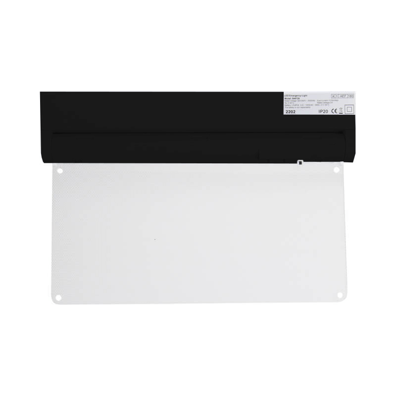 Noodverlichting zwart met accu 3,5W inclusief plaatjes
