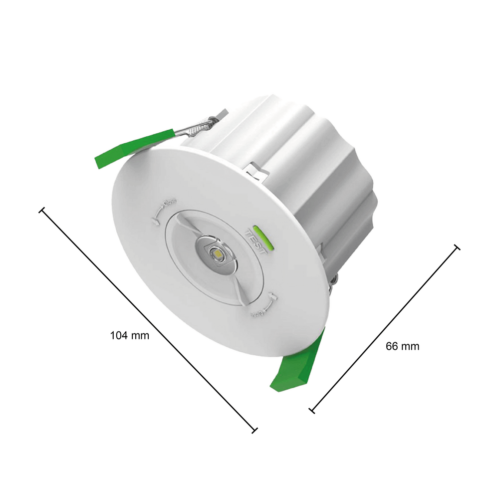 LED opbouw noodverlichting wit 3W