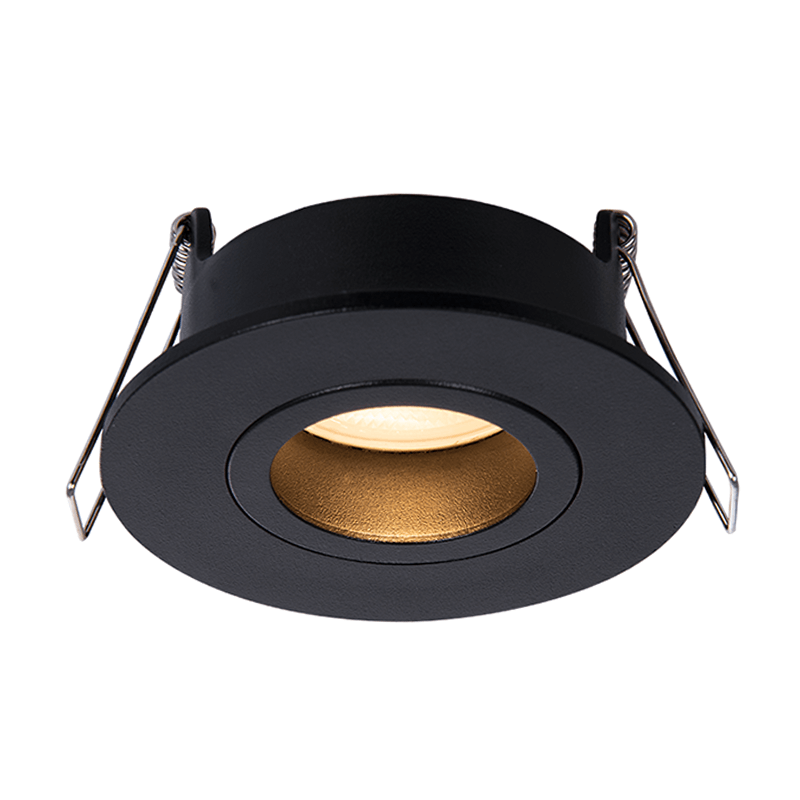 GU10 inbouwarmatuur | Zaagmaat &Oslash;68 mm | Zwart | Waterdicht (IP65) | Kantelbaar