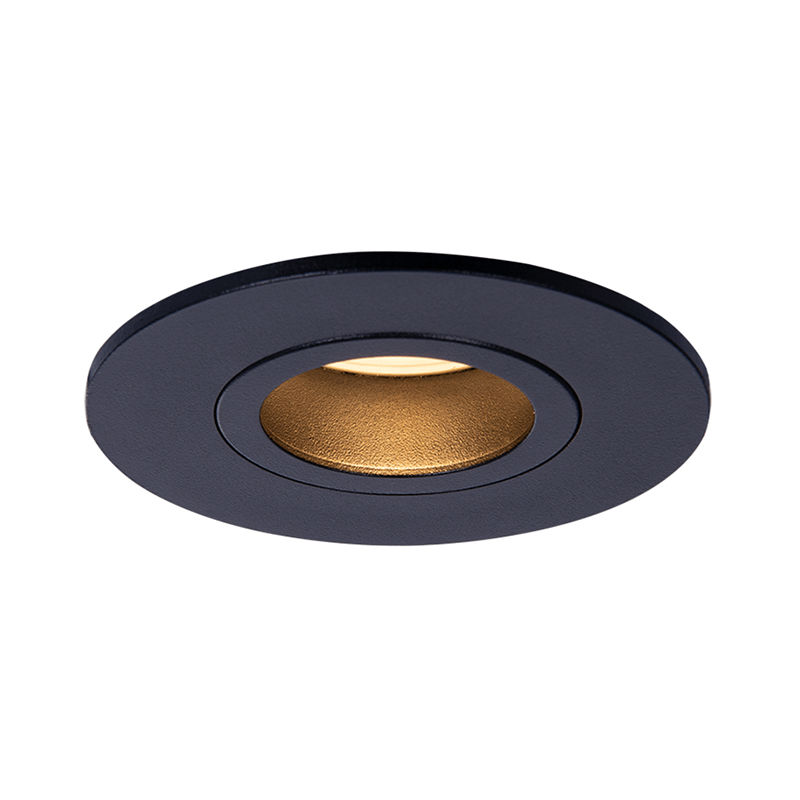 GU10 inbouwarmatuur | Zaagmaat &Oslash;68 mm | Zwart | Waterdicht (IP65) | Kantelbaar