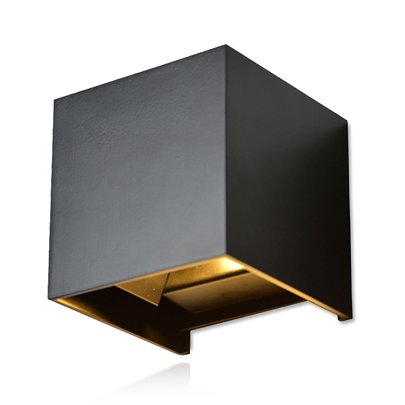 LED wandlamp Cube | 2&times;3W | Zwart | 2700K | Dimbaar | IP65