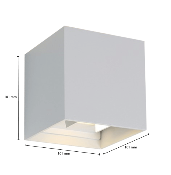 LED wandlamp Cube | 2&times;3W | Wit | 3000K | Dimbaar | IP65