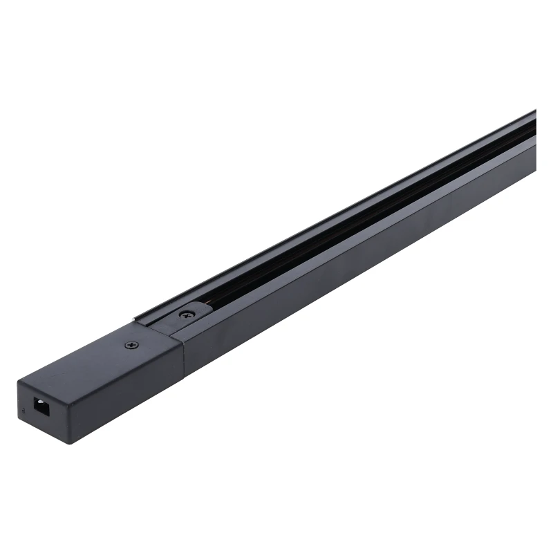Modern 1-fase railsysteem zwart | 1m rail inclusief 4 spots GU10
