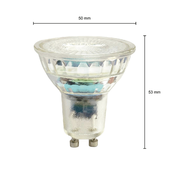 GU10 LED spot dim to warm 7W | 2200–3000K | 60° | GU10 | dimbaar