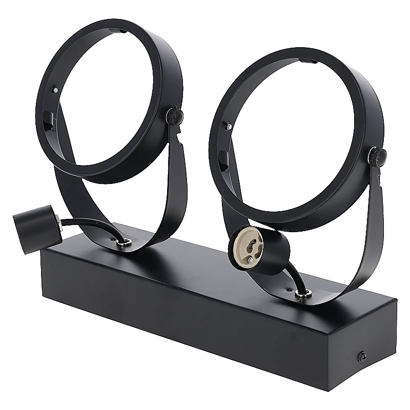 LED AR111 GU10 opbouwarmatuur | zwart | geschikt voor 2x GU10