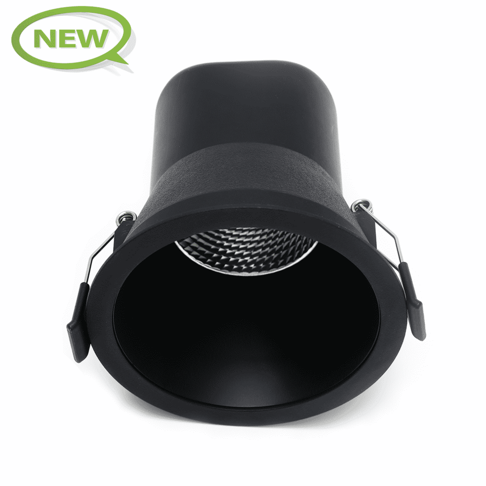 LED inbouwspot 9W zwart dimbaar | 660lm | 3000K warm wit IP44