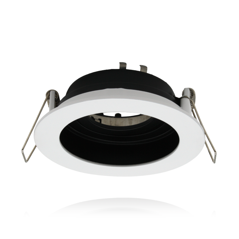 GU10 inbouwspot zwart/wit kantelbaar | Voor 50mm LED spots
