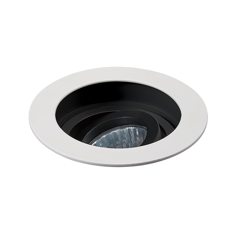 GU10 inbouwspot zwart/wit kantelbaar | Voor 50mm LED spots