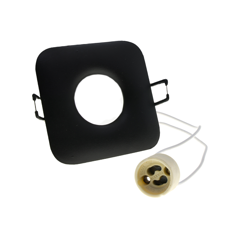 GU10 inbouwarmatuur zwart | Voor 50mm LED spots