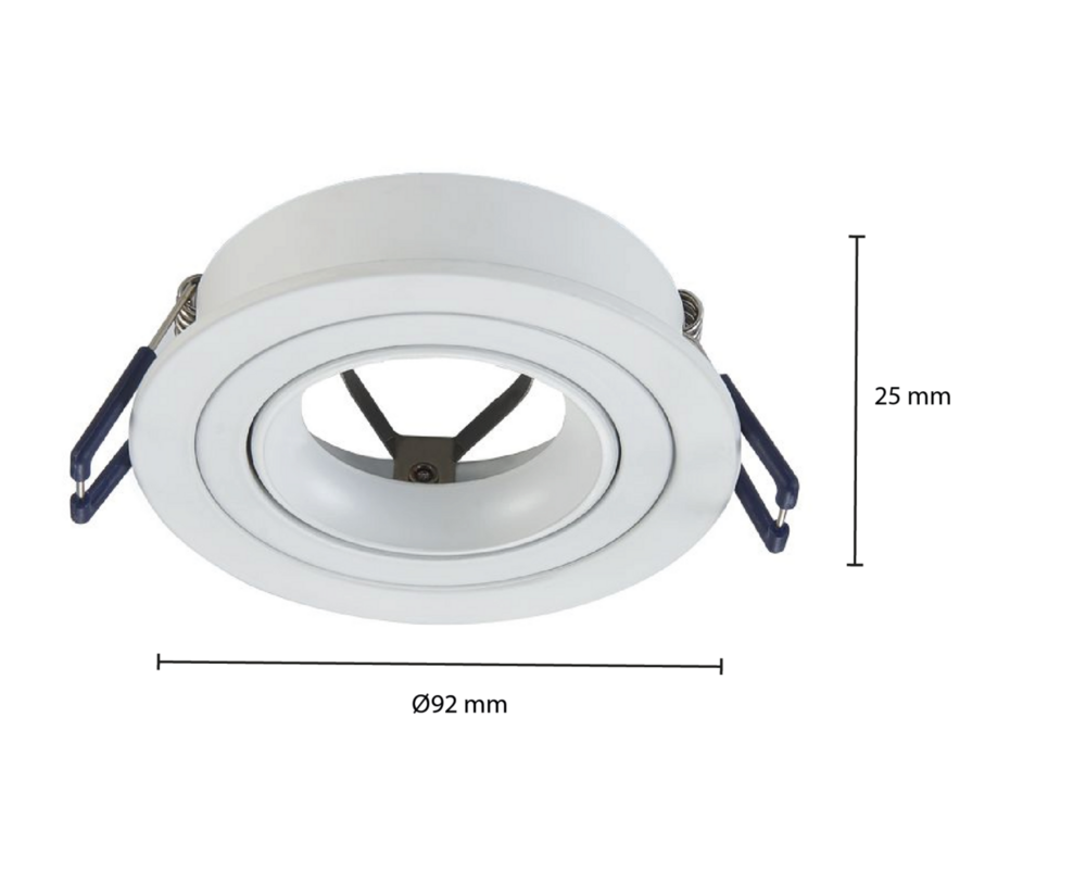 GU10 armatuur wit kantelbaar | Voor 50mm LED spots | IP22