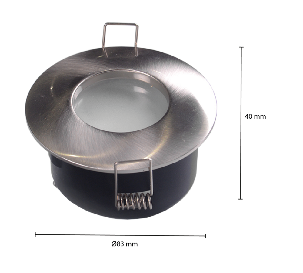 GU10 inbouwspot zilver | Voor 50mm LED spots | IP65