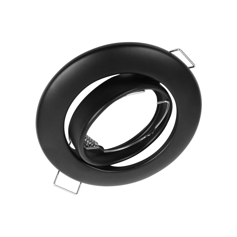 GU10 inbouwarmatuur mat zwart kantelbaar | Voor 50mm LED spots