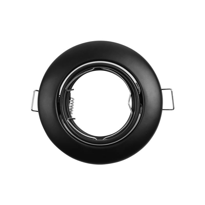 GU10 inbouwarmatuur mat zwart kantelbaar | Voor 50mm LED spots