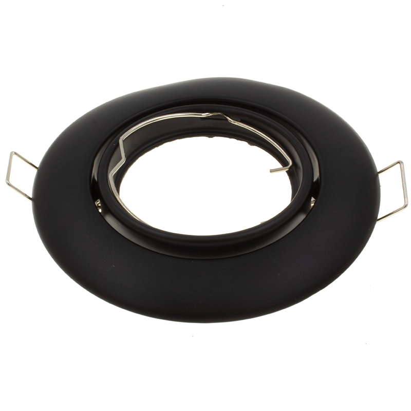 GU10 inbouwarmatuur mat zwart kantelbaar | Voor 50mm LED spots