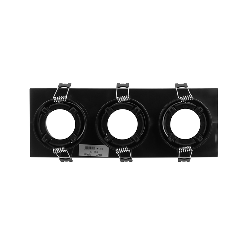 GU10 opbouwspot 3-lichts zwart | Voor GU10/MR16 LED spots