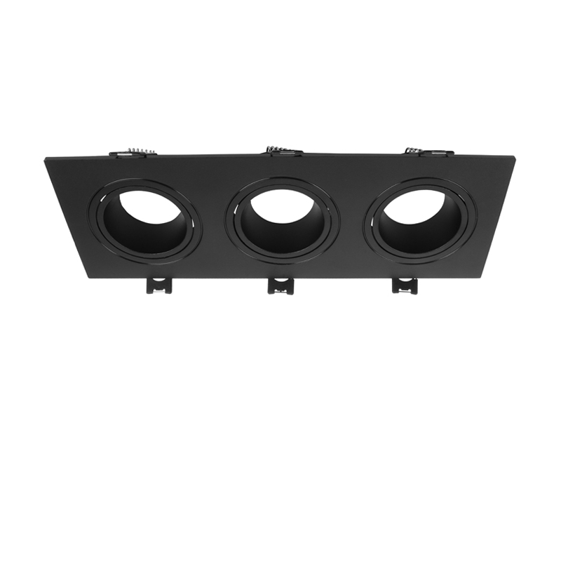 GU10 opbouwspot 3-lichts zwart | Voor GU10/MR16 LED spots