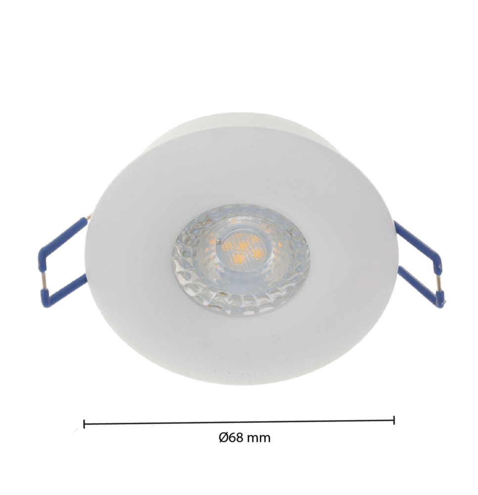 GU10 inbouwspot wit aluminium | Voor 50mm LED spots | IP44