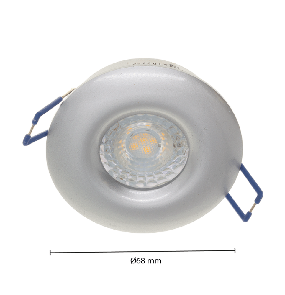 Inbouwarmatuur zilver | Voor 50mm LED spots | IP44
