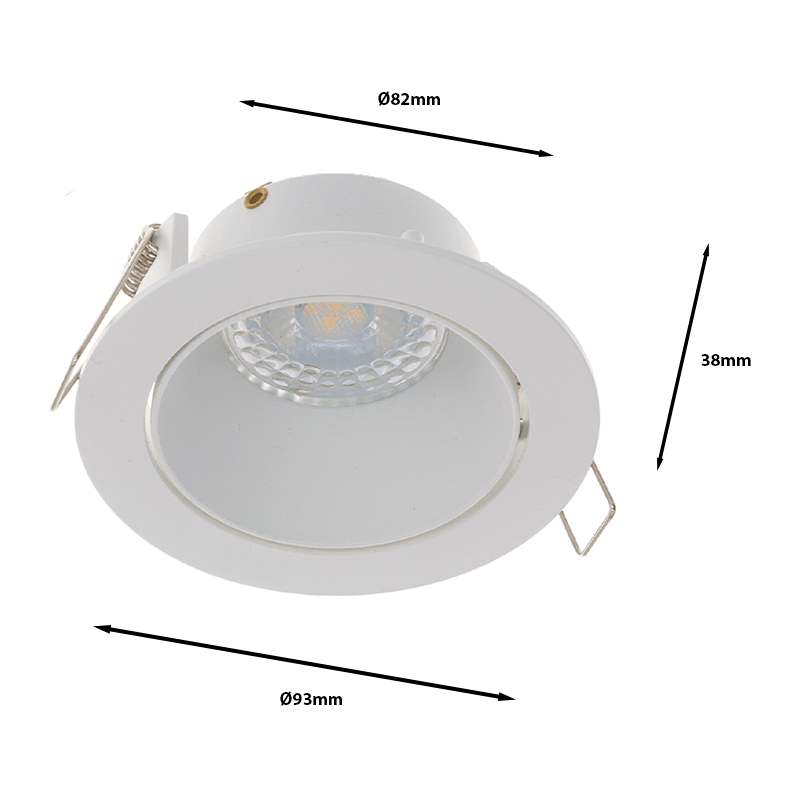 GU10 inbouwarmatuur wit kantelbaar | Voor 50mm LED spots