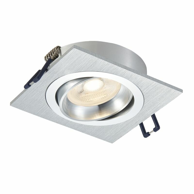 GU10 inbouwarmatuur zilver kantelbaar | Voor 50mm LED spots | IP22