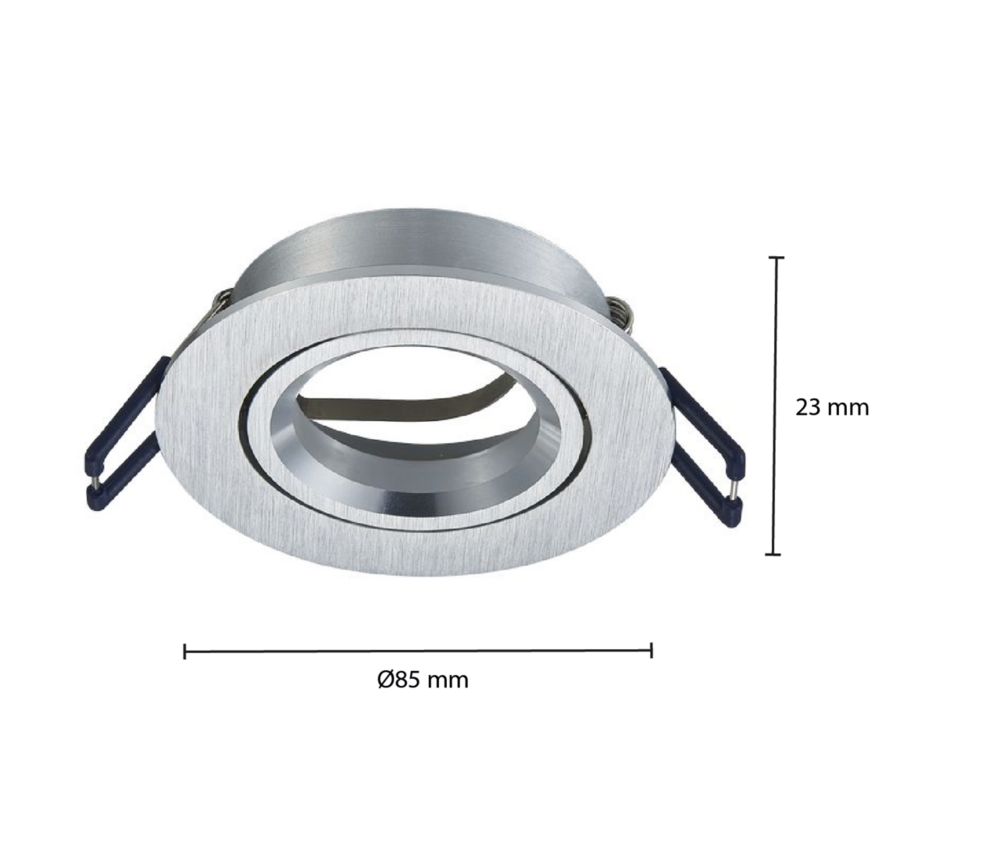 GU10 armatuur zilver kantelbaar | Voor 50mm LED spots | IP22