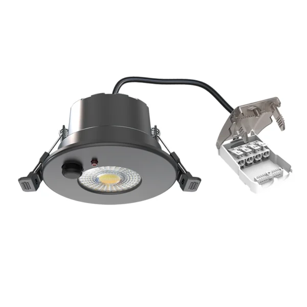 LED inbouwspot 6W zwart dimbaar | 600lm | Instelbare lichtkleur &amp; instelbare sensor IP65