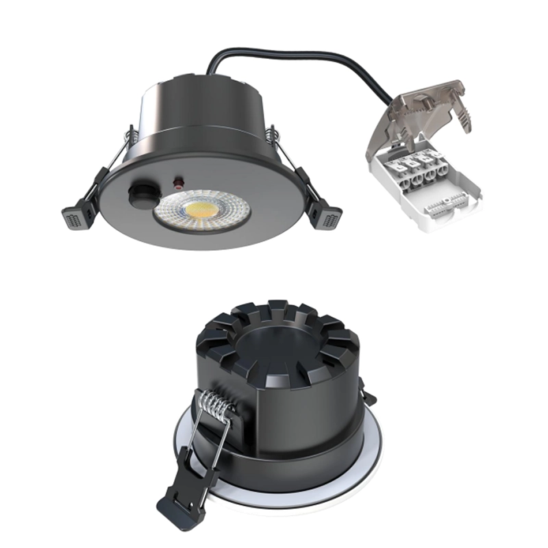 LED inbouwspot 6W zwart dimbaar | 600lm | Instelbare lichtkleur &amp; instelbare sensor IP65