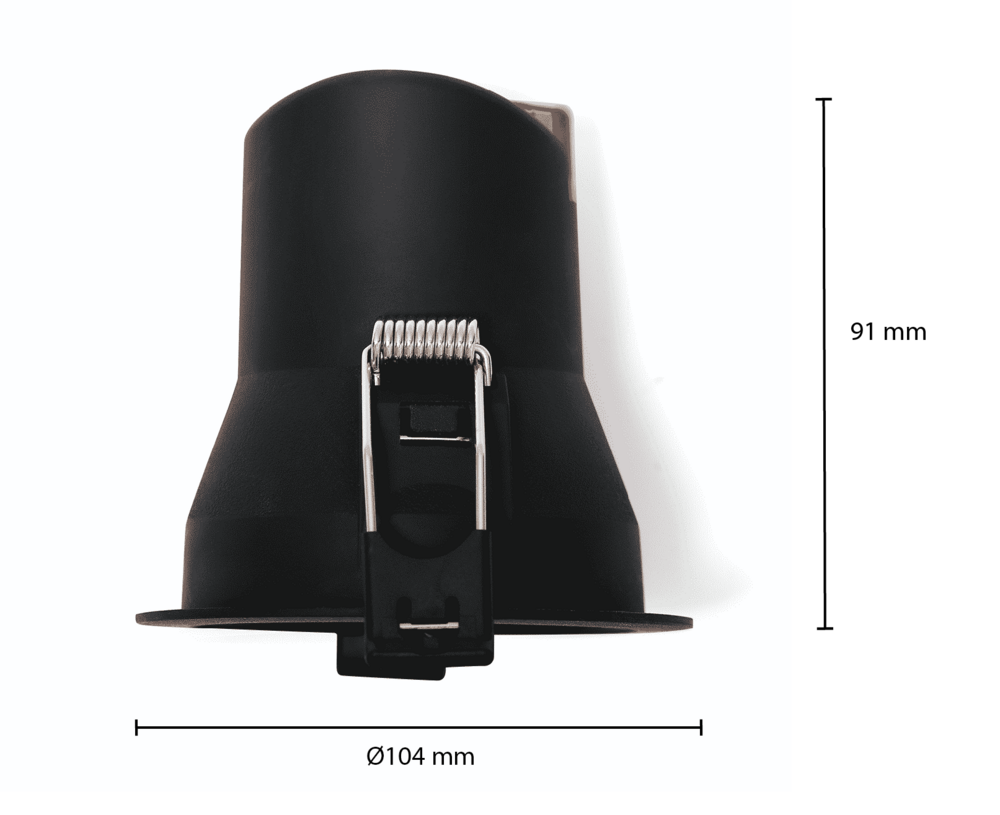 LED inbouwspot 9W zwart dimbaar | 660lm | 2700K warm wit IP44