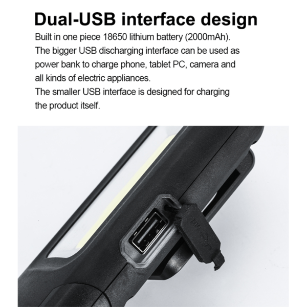 Oplaadbare LED zaklamp 566lm | 2.5W | IP44
