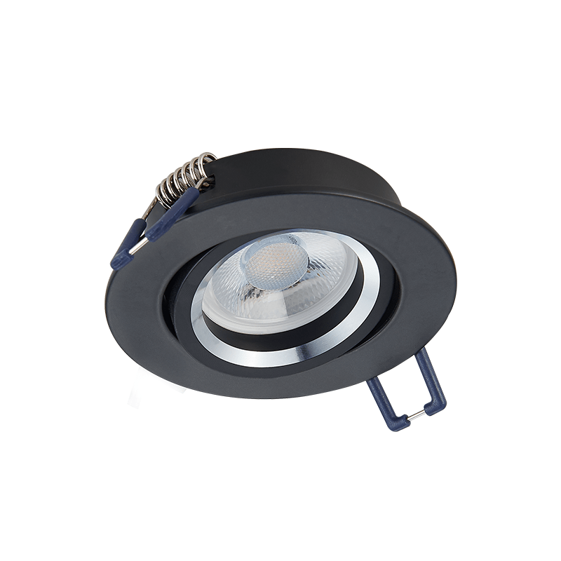 Inbouwspot kantelbaar | &Oslash;69mm | Zwart - voor 50mm LED spots